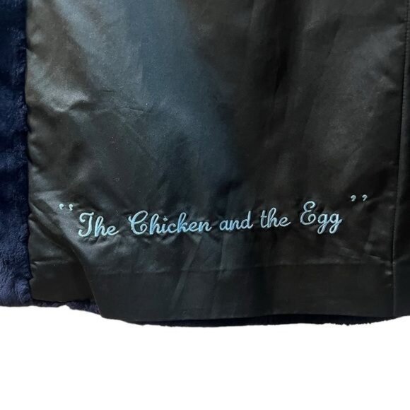 Saks Fifth Avenue Vintage Navy Fur Coat "Chicken and Egg"  OOAK - Picture 5 of 8